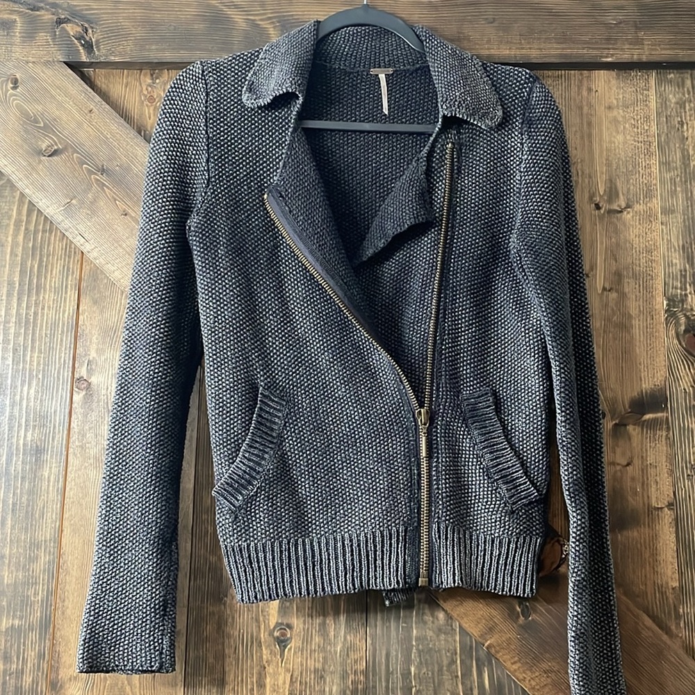 FREE PEOPLE Warm & Cool Knit Moto Jacket - Picture 6 of 13